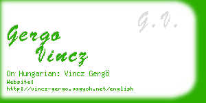 gergo vincz business card