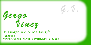 gergo vincz business card